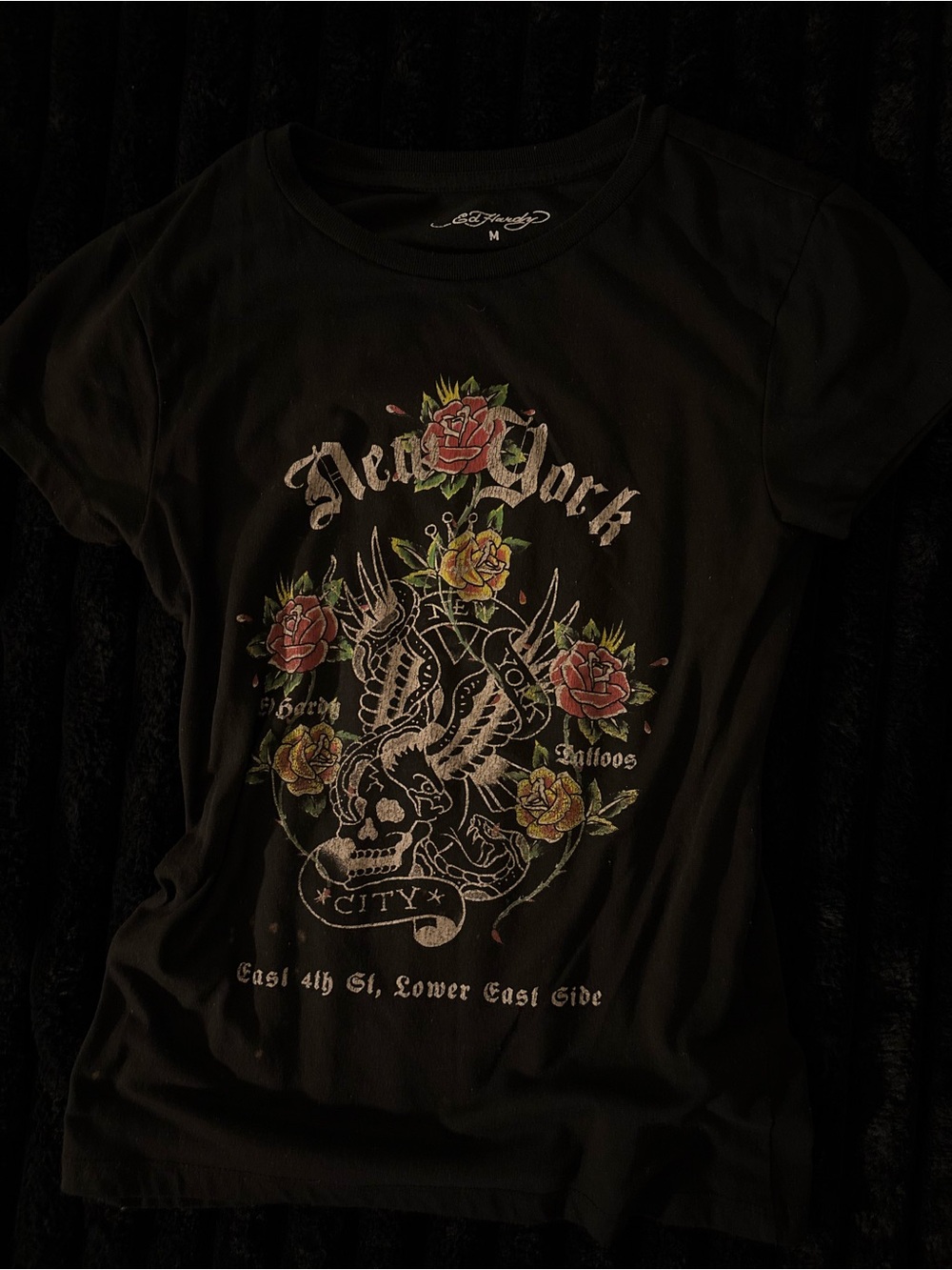 vintage black ed hardy tee